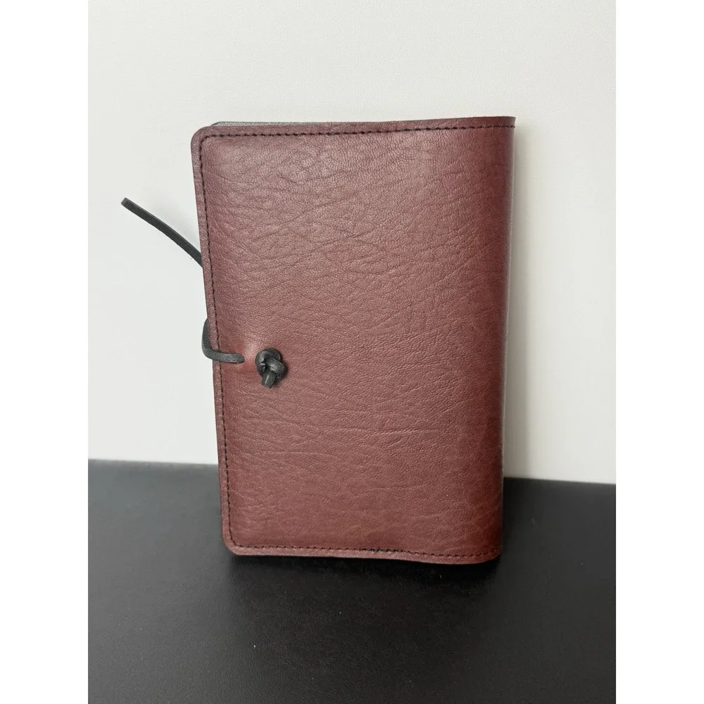 Oberon Design YOSEMITE HALF‎ DOME Leather Journal Cover in RED/WINE 7x5